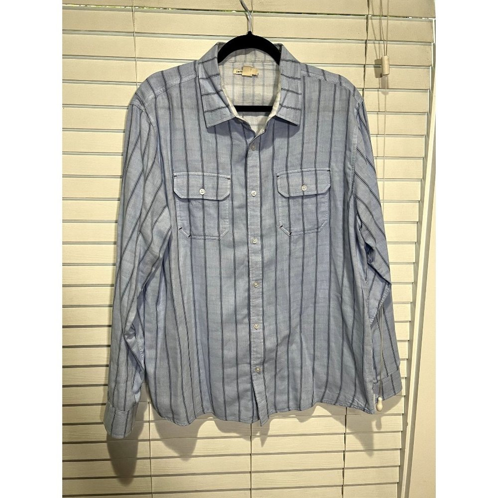 Carbon 2 Cobalt Long Sleeve Button Up Shirt - Size L